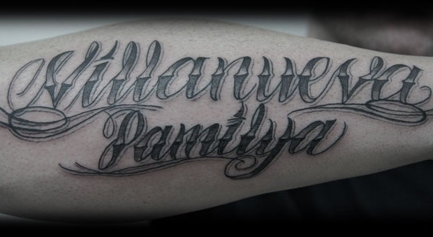 Unify Tattoo Company : Tattoos : Body Part Arm : Custom lettering on forearm