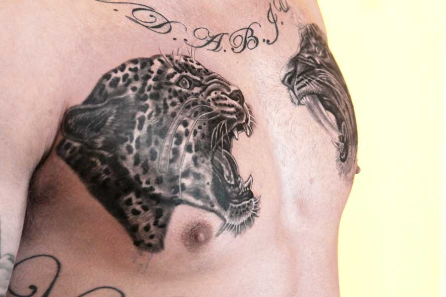 Jaguar Chest Tattoo  Tattoo Abyss Montreal