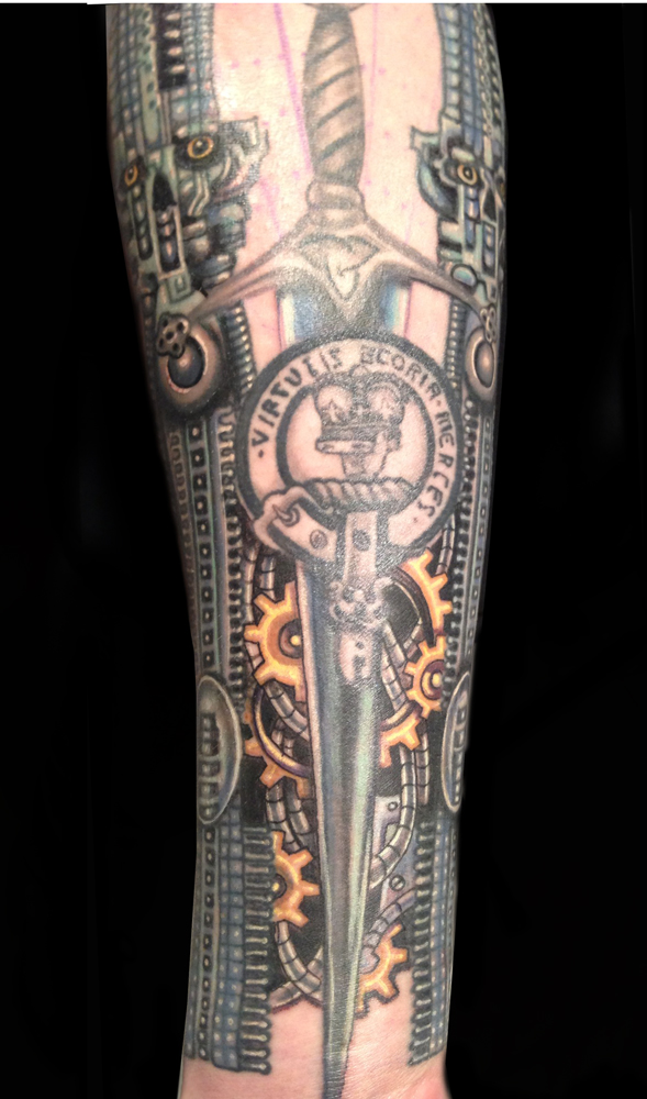 Anxiety sword done by Dima at DM tattoo studio. Georgia, Tbilisi. design by  fine_hades from tik tok : r/tattoos
