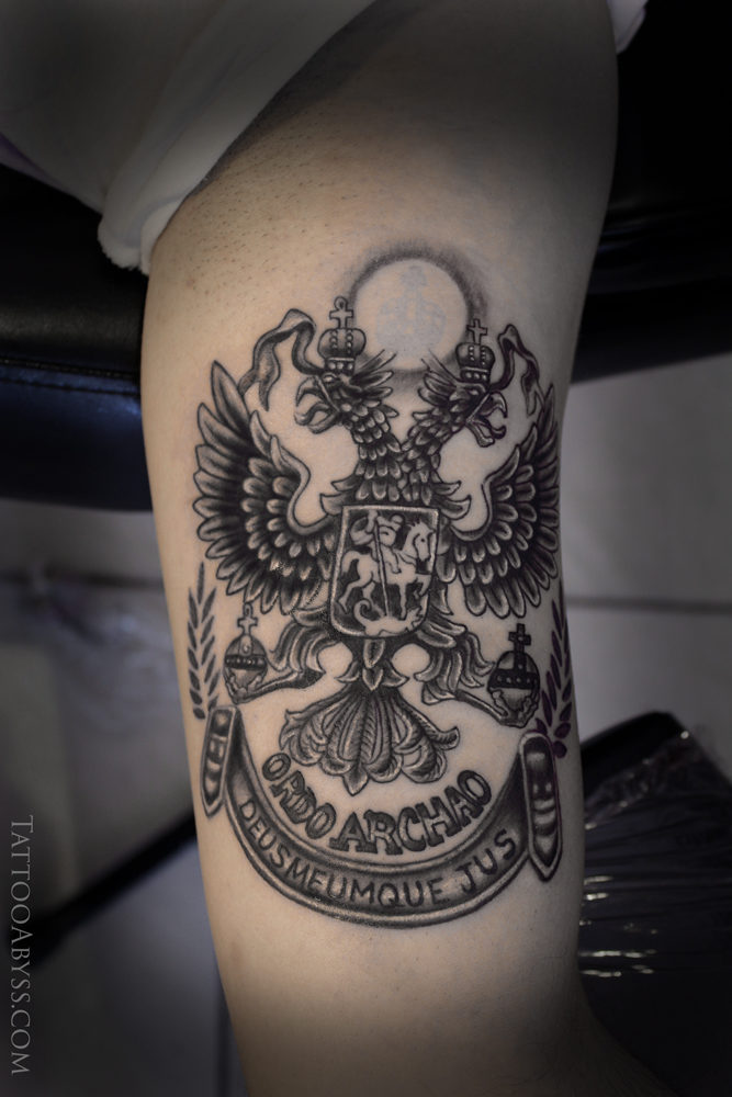 2 headed eagle american shield tattoo myke chambers  Flickr