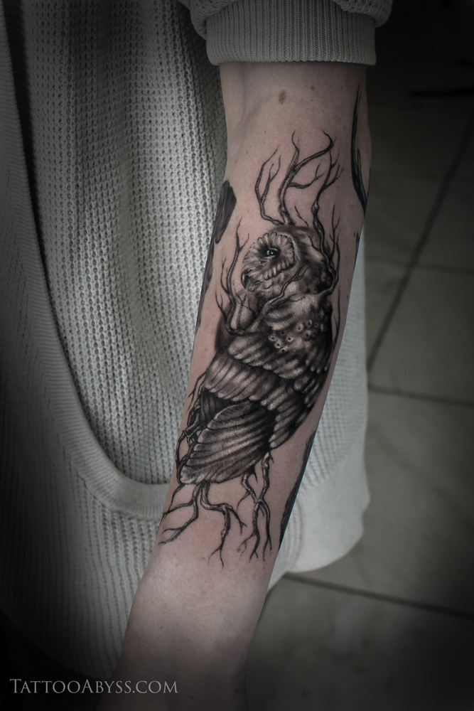 owl-branch-2-tattoo-abyss - Tattoo Abyss Montreal