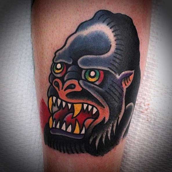 gorilla-traditional-tattoo-abyss