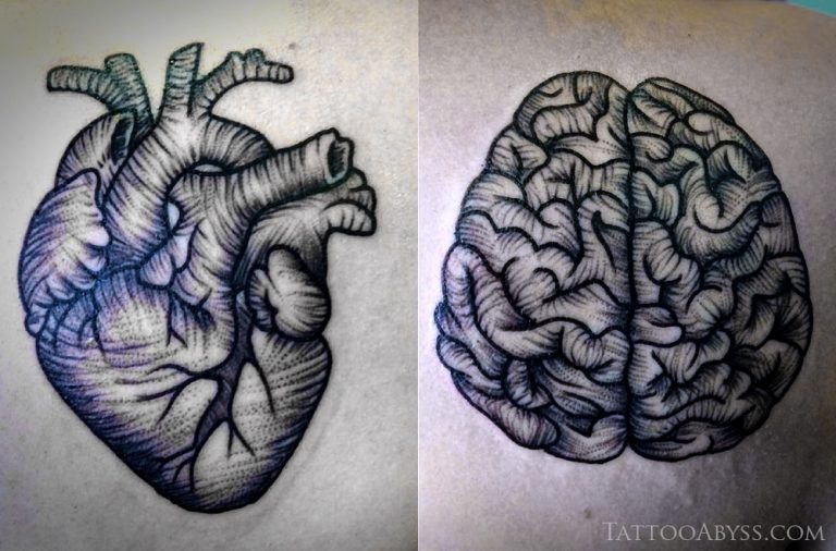 Minimalist Brain And Heart Tattoo Ideas - wide 3