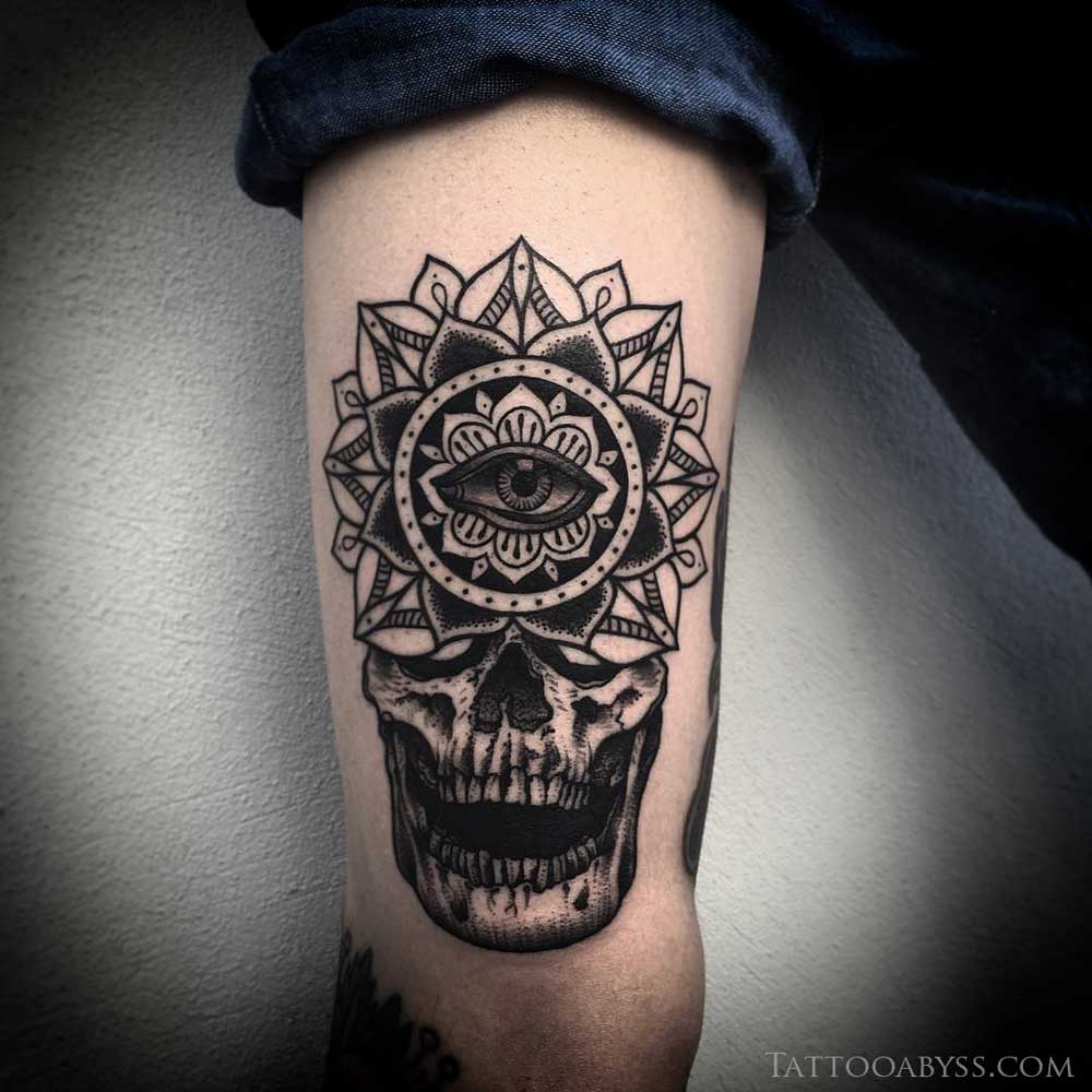 Abstract Third Eye Skull done by Charles at Oca Tattoo Valinhos Brasil   rtattoos