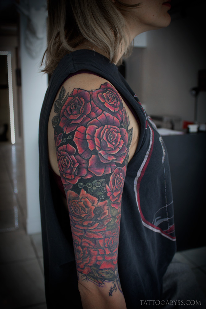 Rose Half Sleeve Tattoos / Rose half sleeve tattoo | Colorful rose tattoos, Rose ... - 35 gorgeous rose tattoo ideas for women the trend spotter.