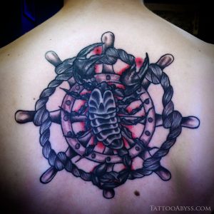 ship-wheel-scorpion-old-school-tattoo-abyss