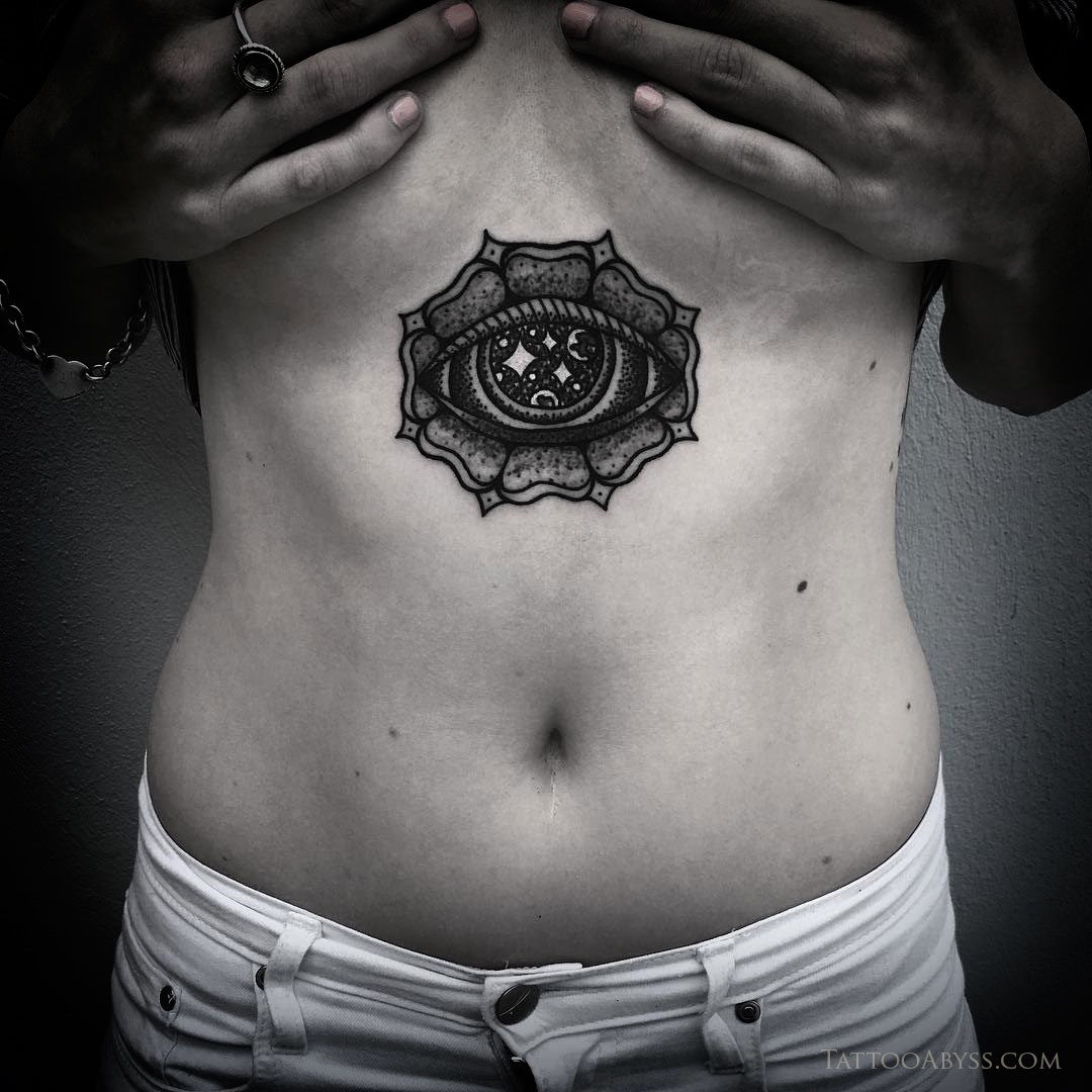 under-boob-eye-flower-traditional-tattoo-abyss