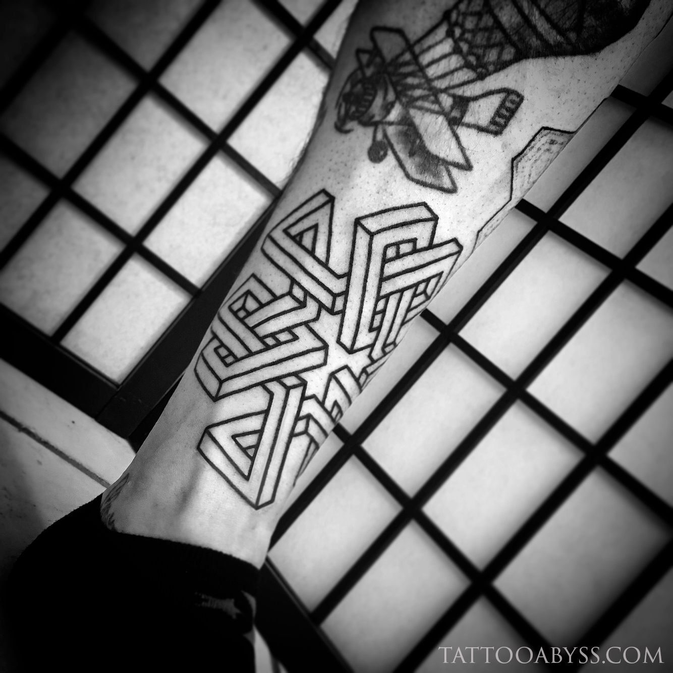 Tattoo uploaded by Joe  Geometric leg sleeve via IG  colinzumbro  geometric polynesian blackwork sleeve largescale colinzumbro  Tattoodo
