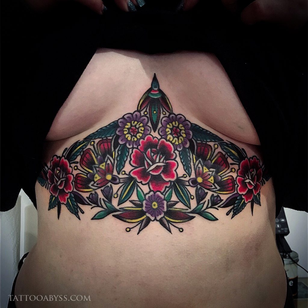 Buy Floral Sternum Tattoo Online In India  Etsy India