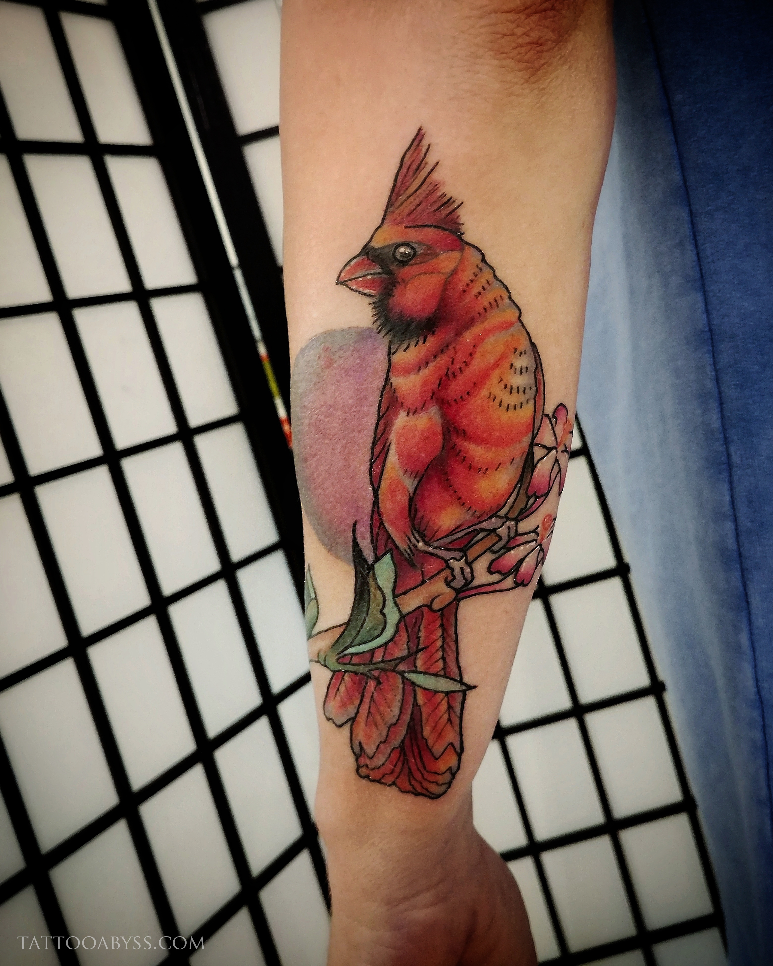 red-cardinal-devon-tattoo-abyss