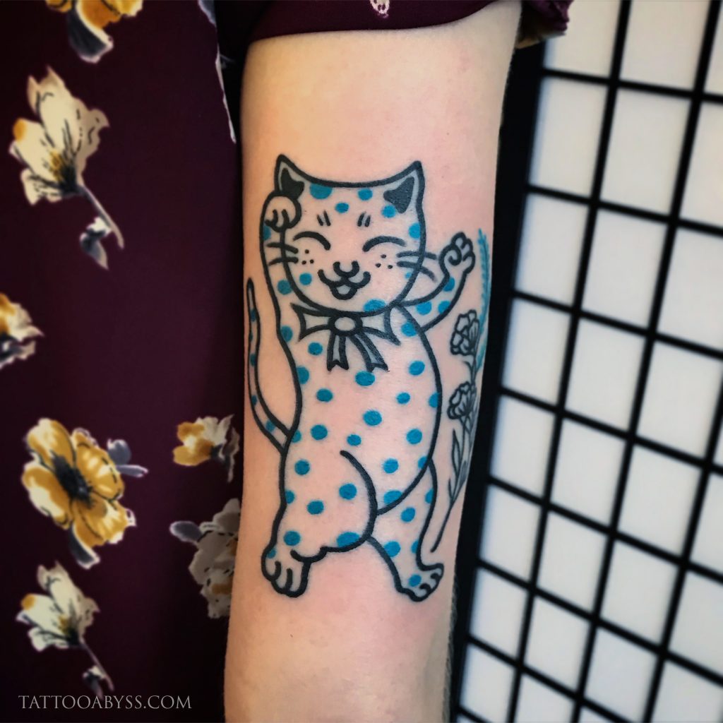 Chat Japonais Tattoo Abyss Montreal