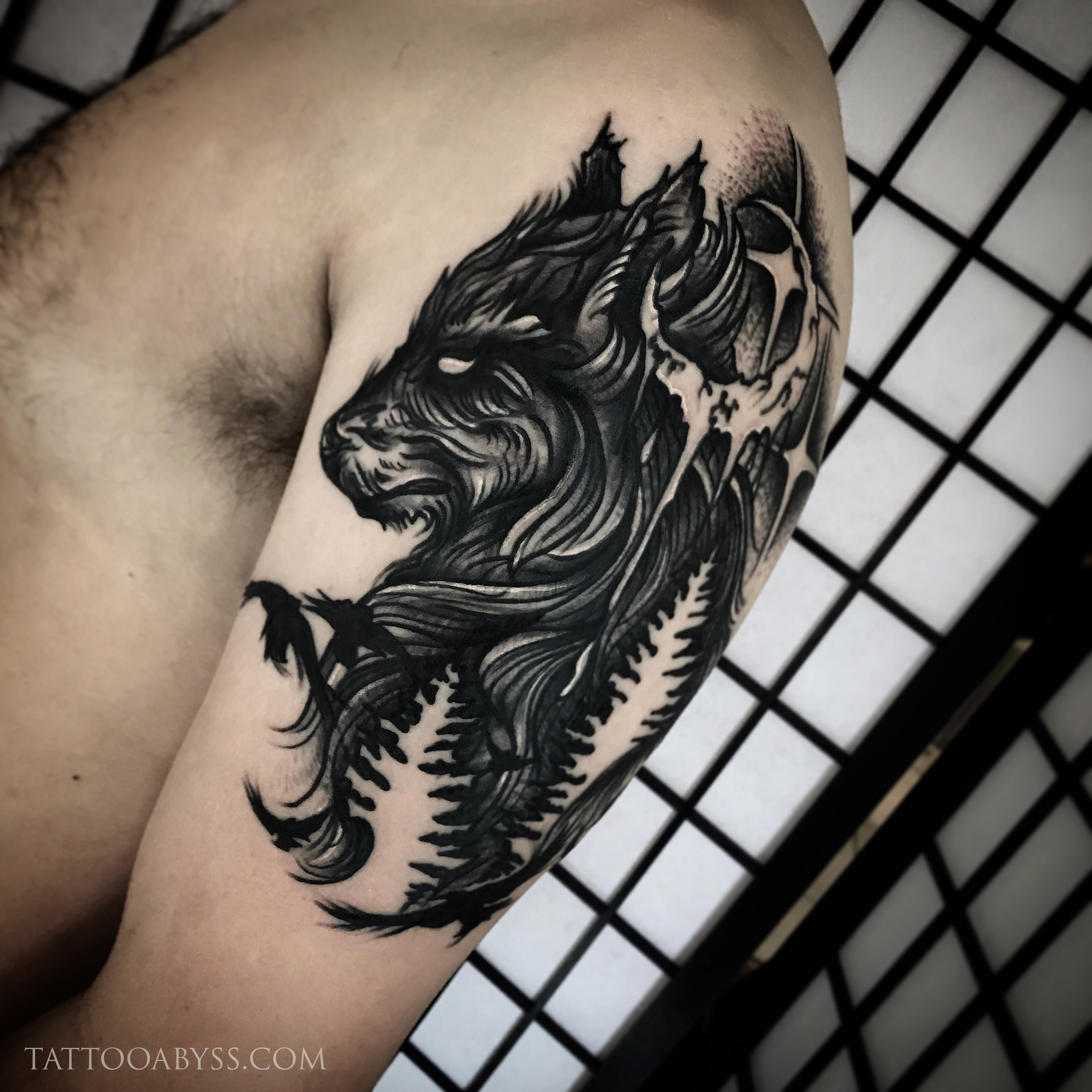 Wolf Half Sleeve - Tattoo Abyss Montreal