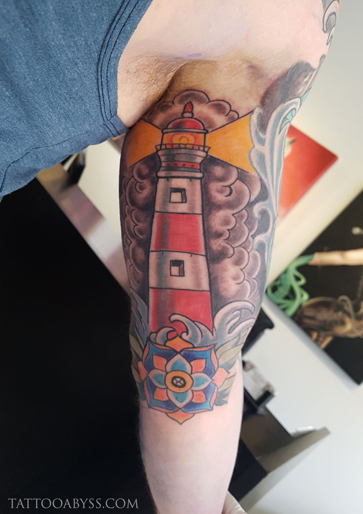 Tiny lighthouse tattoo... - American Rebel Tattoo (Official) | Facebook