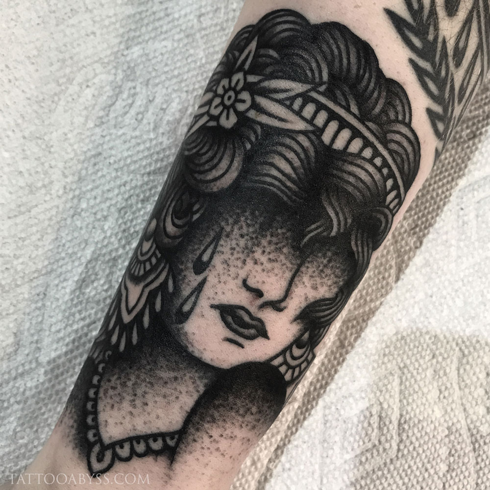 Tattoo Snob on Instagram Crying Heart Lady by midwestphil at  memorialbrooklyn in Brooklyn New York cryinghearttattoo midwestphil  memorialbrooklyn