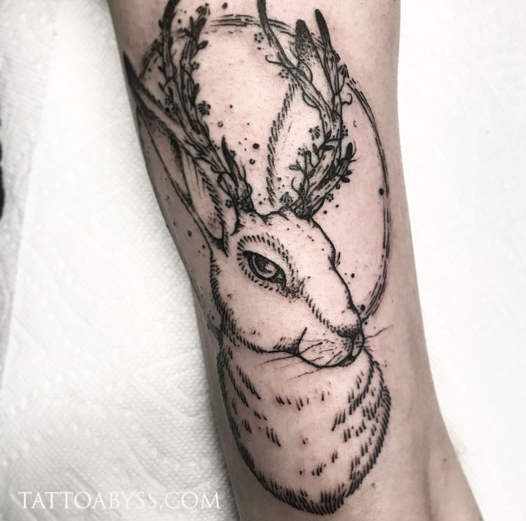 Jackalope Chloe Tattoo Abyss Tattoo Abyss Montreal