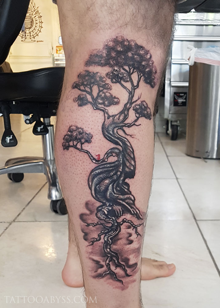 African tree of life over existing tattoo from today at b  Flickr