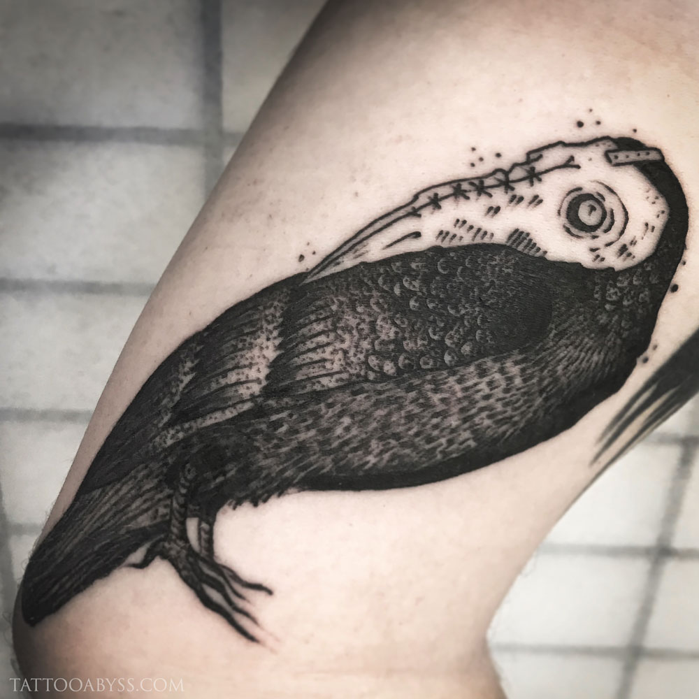 Masked Crow - Tattoo Abyss Montreal