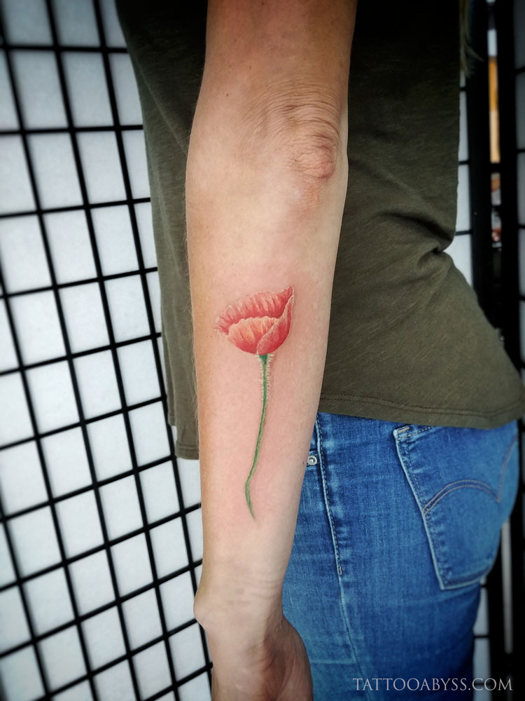 Sweet Pea Flower - Tattoo Abyss Montreal