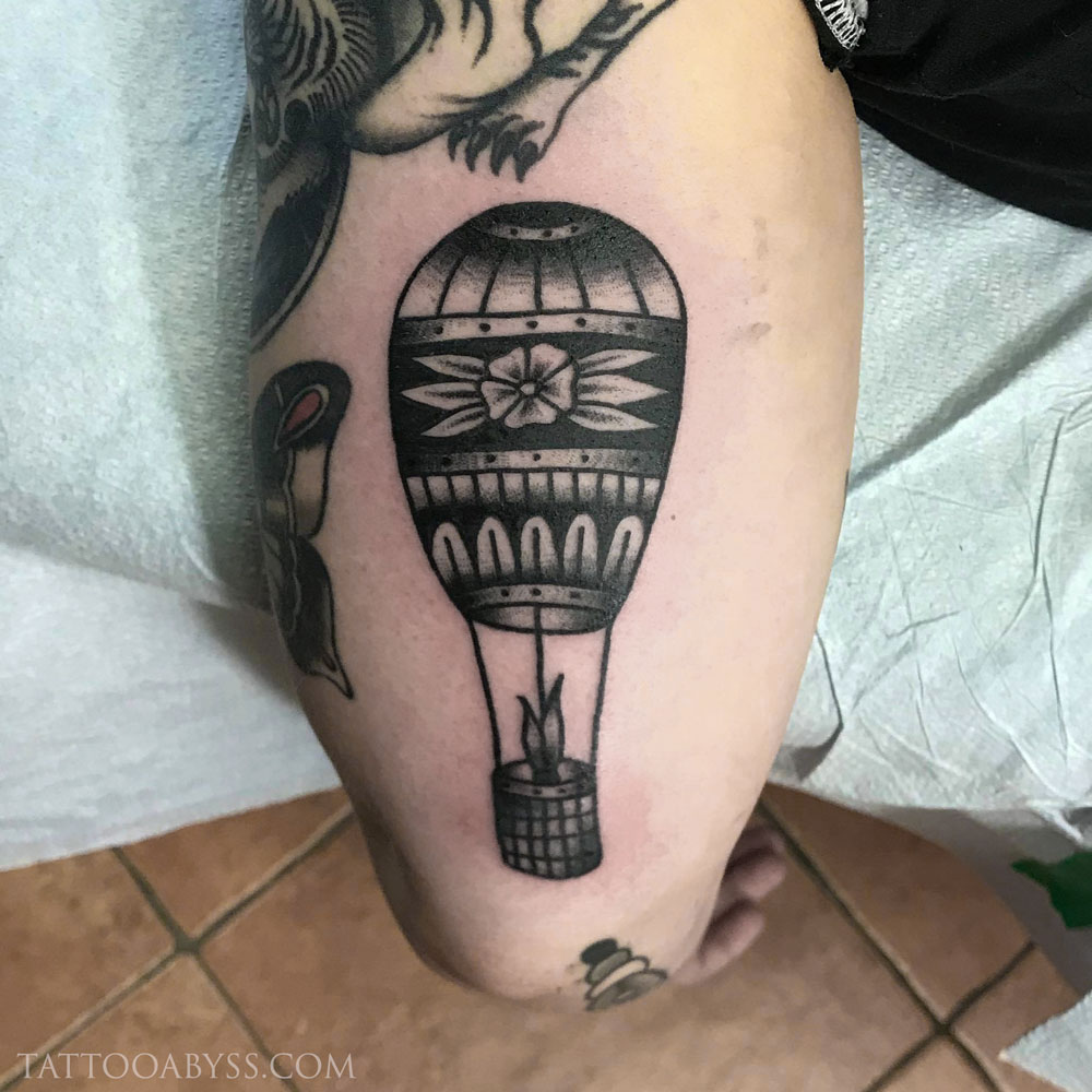 Shades Of Grey Tattoo Inc  Traditional hot air balloon by Erik Smith   Facebook