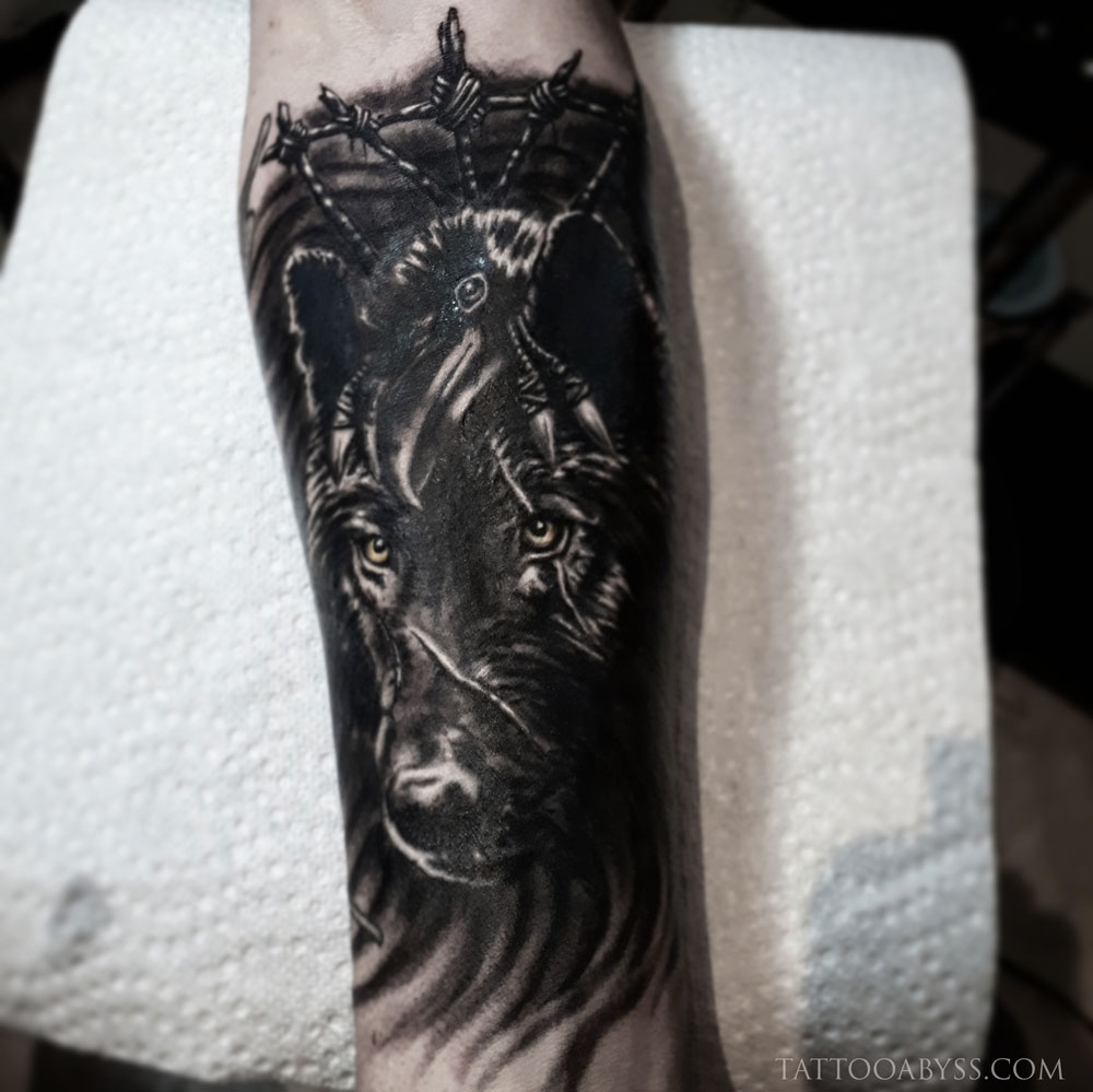 Top 154+ black wolf tattoo designs super hot