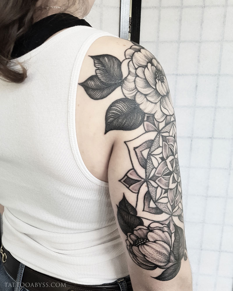 Rose Mandala Sleeve - Tattoo Abyss Montreal