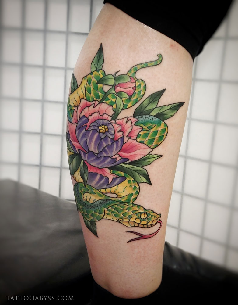 snake-flowers-2-devon-tattoo-abyss