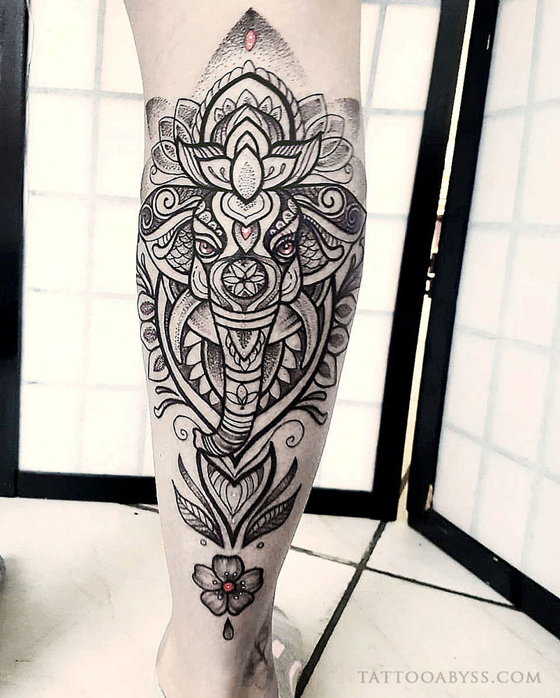 awesome elephant mandala tattoo © tattoo artist Chat_Tattoo 📌❤🐘❤🐘❤🐘❤📌  | Mandala elephant tattoo, Geometric elephant tattoo, Elephant tattoo design