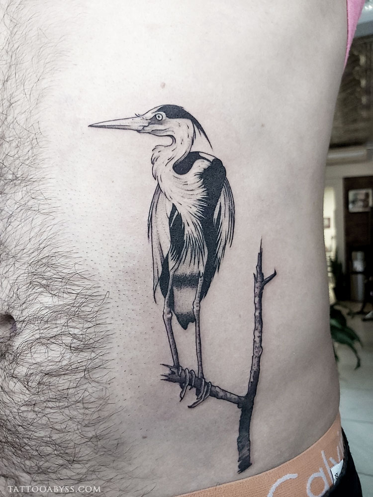Liana Pierce  Heron Tattoo Mock Design