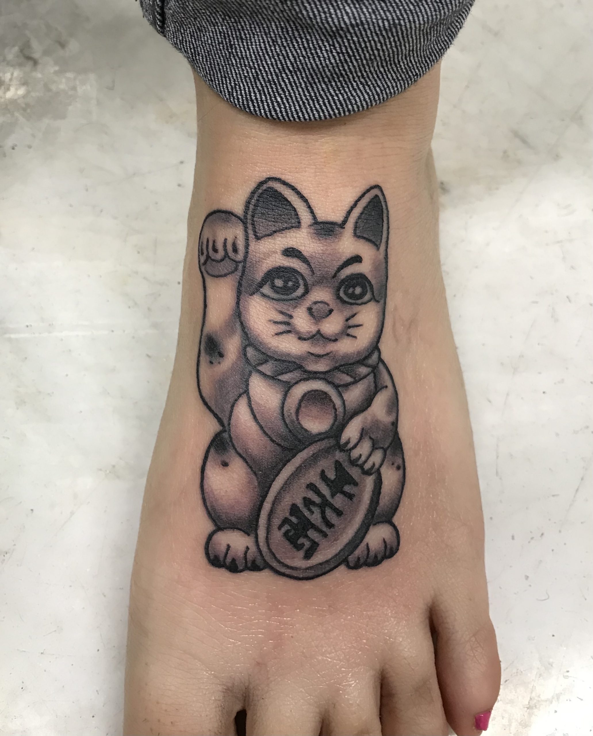 Lucky Cat Tattoo - Tattoo Abyss Montreal