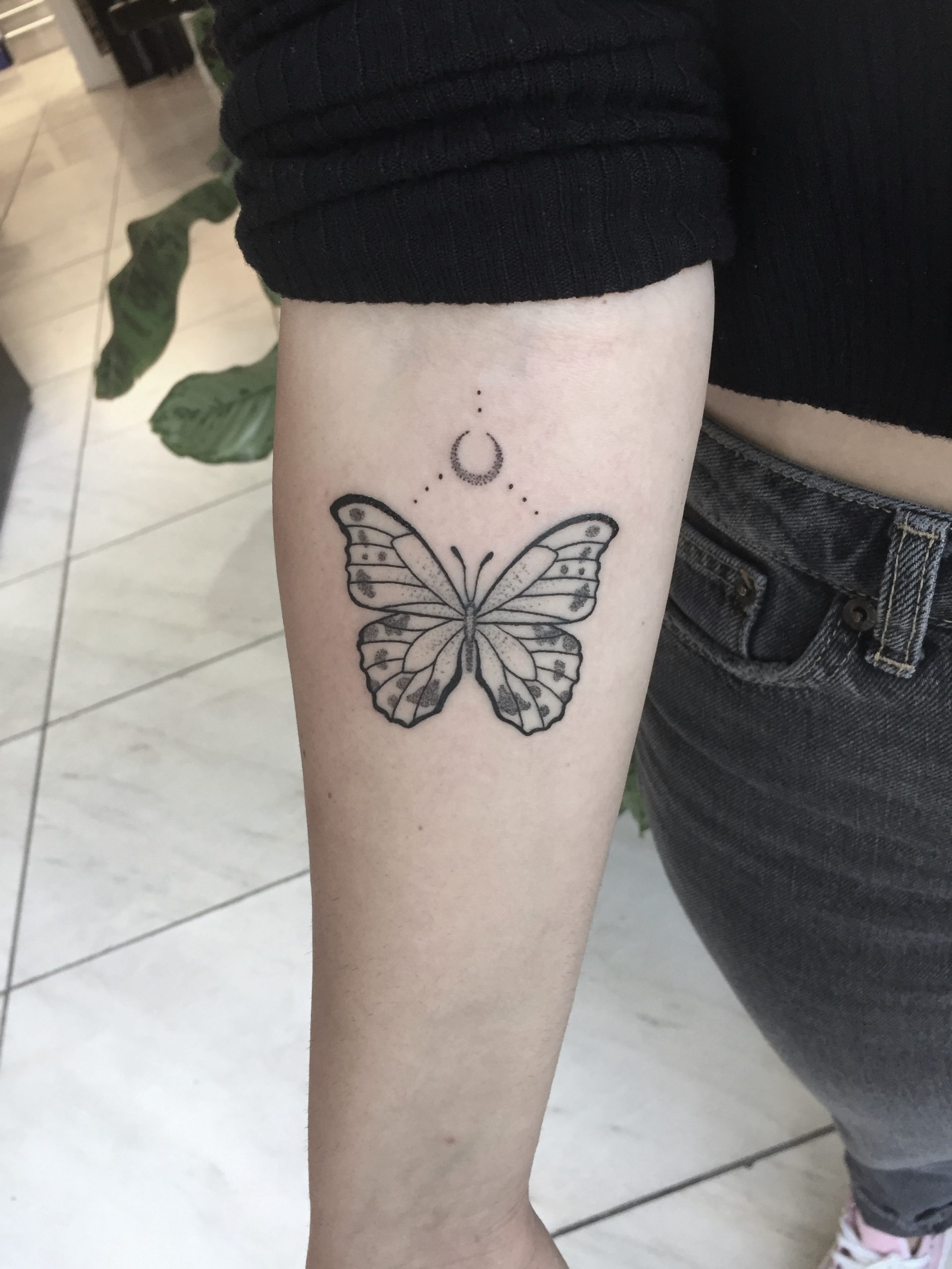 butterfly-moon-tattoo