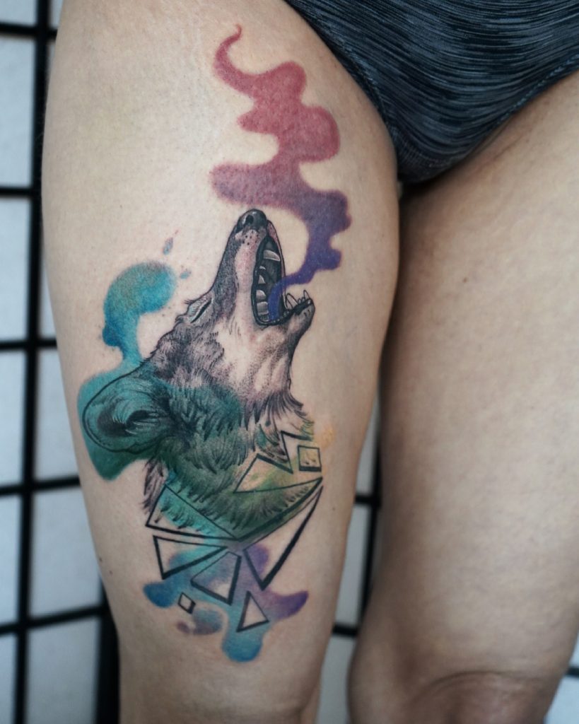 watercolour-coyote-tattoo