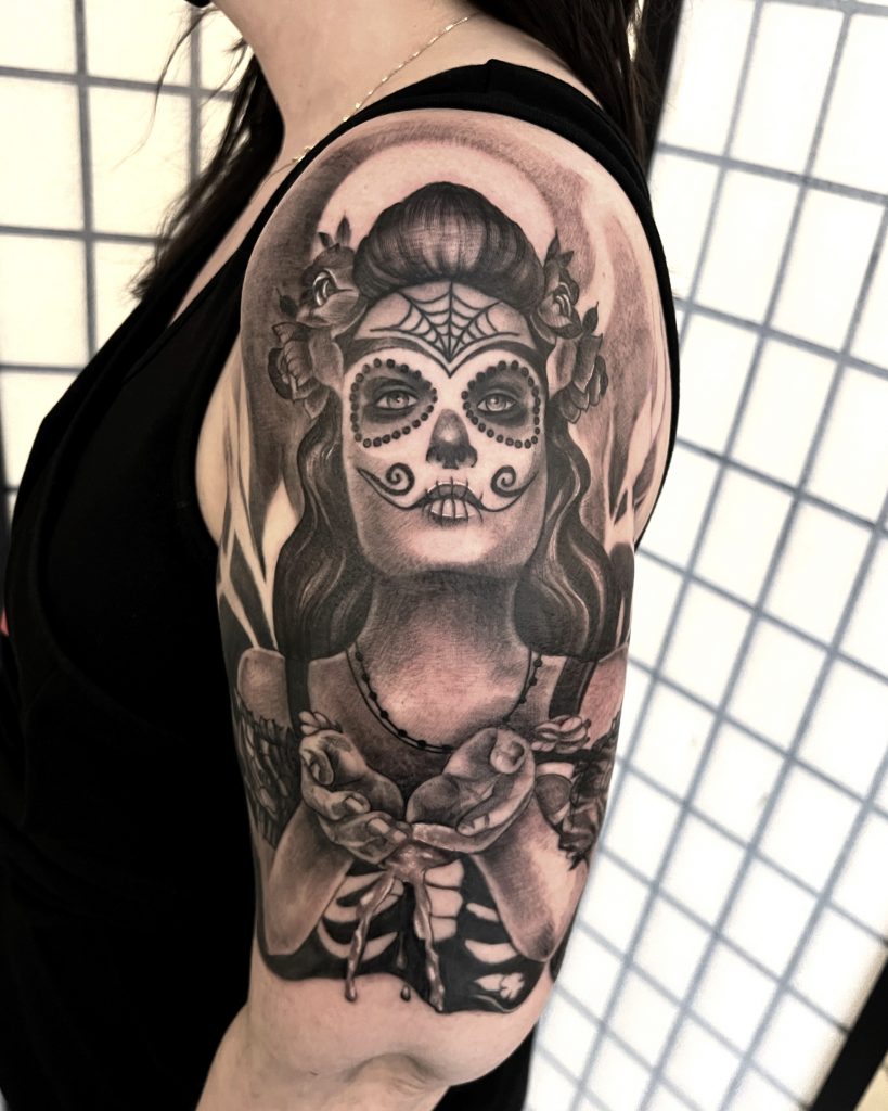 day of the dead tattoos for women