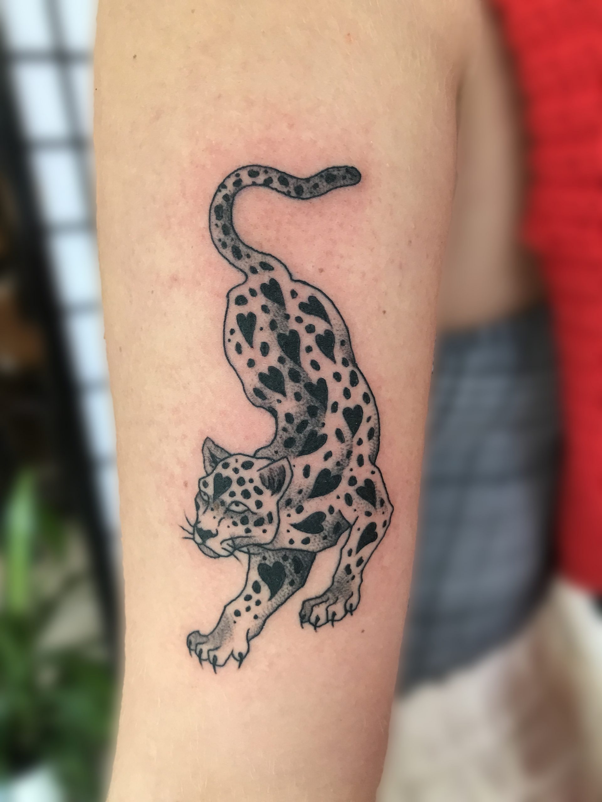 First tattoo Classic cheetah pose  Brendan Devine Modern Addiction  Tattoos Guelph Ontario  rtattoos