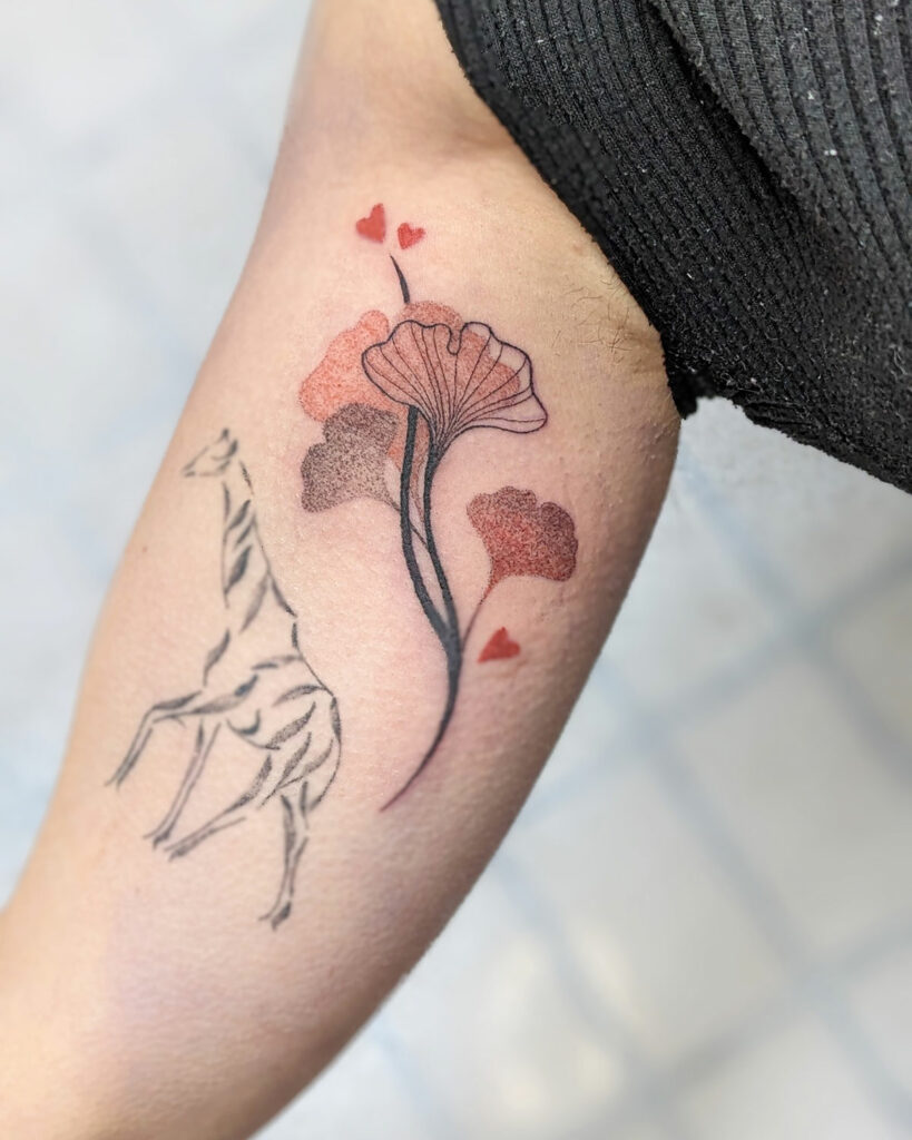 ginkgo leaf tattoo on Tumblr