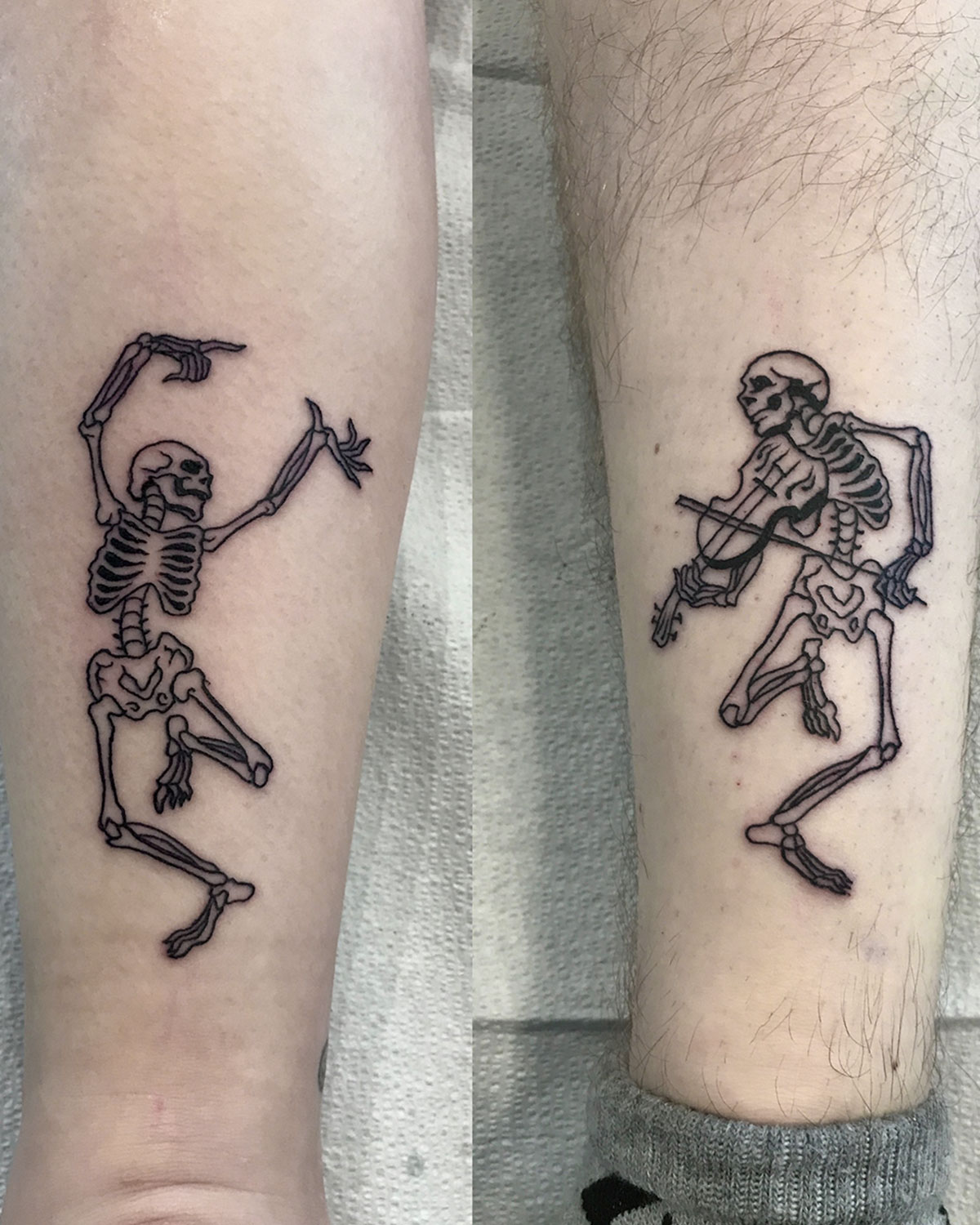 25 year old single needle skeleton Other tattoos are 1 to 15 years old   Scrolller