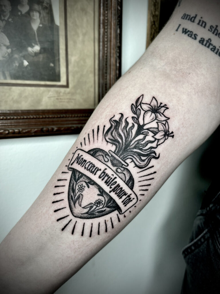 Neo traditional sacred heart tattoo by AntoniettaArnoneArts on DeviantArt