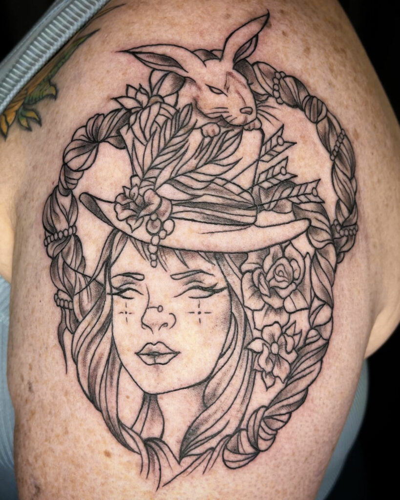 Alice in Wonderland Tattoo on Mar Rodríguez