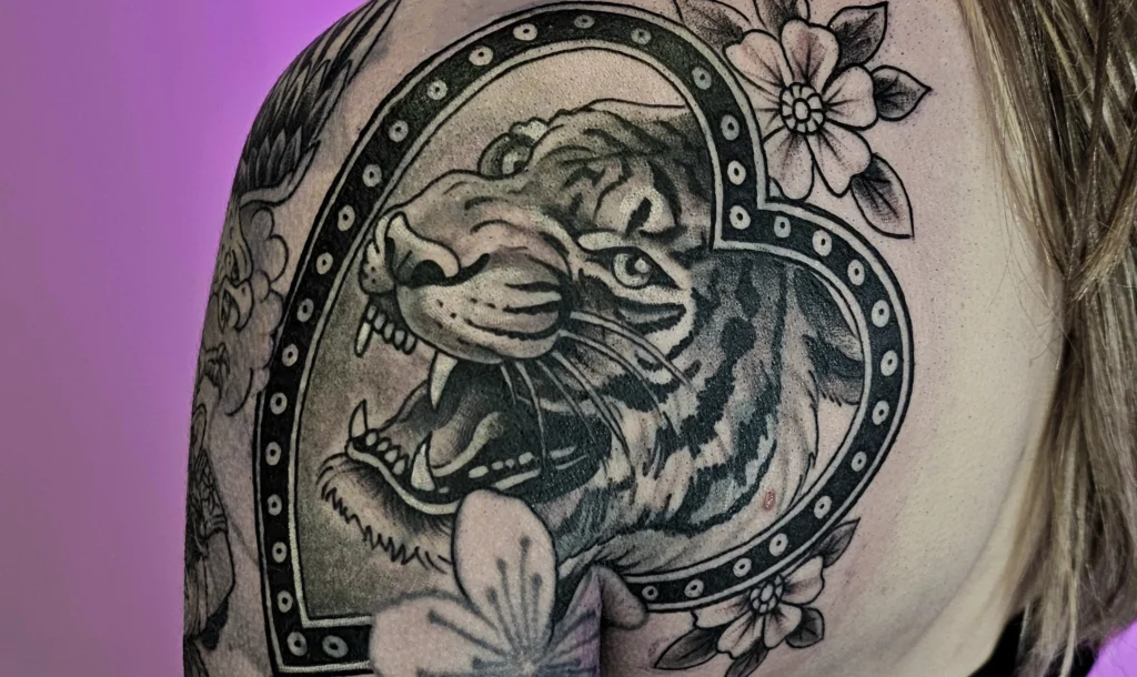 Completed tattoo cover-up sleeve by Abby at Tattoo Abyss Montreal